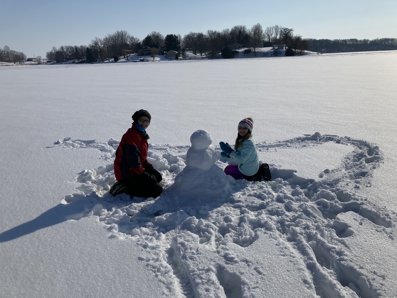 Building a Bigger Snowman in the Middle of the Lake.JPG